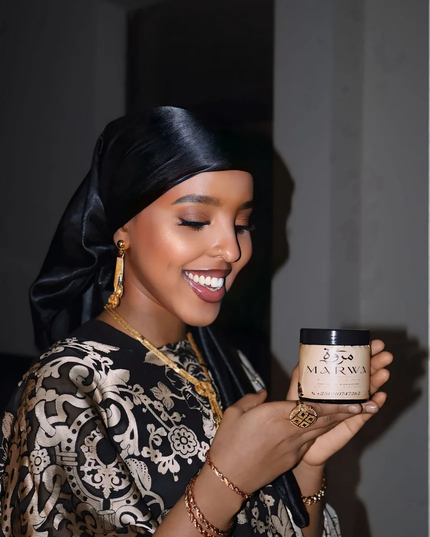 Skincare product held in frame